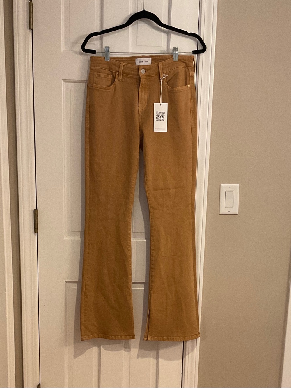 Dear John Flare Jeans in Camel Brown